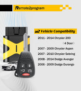 DIY Programming Car Key Keyless Entry Remote Replacement for Dodge/JEE-p/Chr-ysler with FCC: OHT692427AA